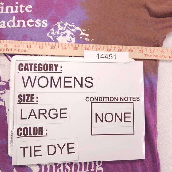 The Smashing Pumpkins Mellon Collie And The Infinite Sadness Womens L Tie Dye - Picture 7 of 9